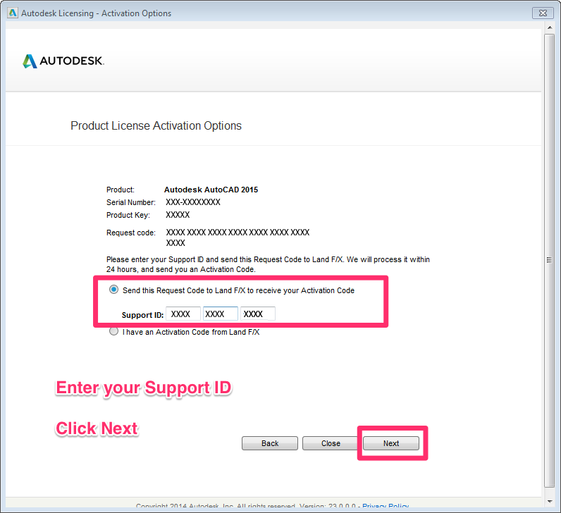 autocad activation code to get product key